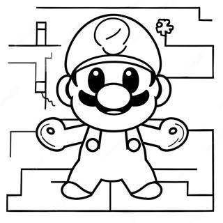 8 Bit Mario Coloring Pages