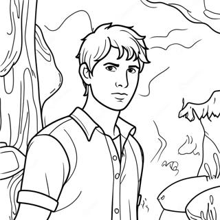 Percy Jackson In Camp Half Blood Coloring Page 80183-22182
