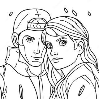 Percy Jackson And Annabeth Chase Coloring Page 80184-22188