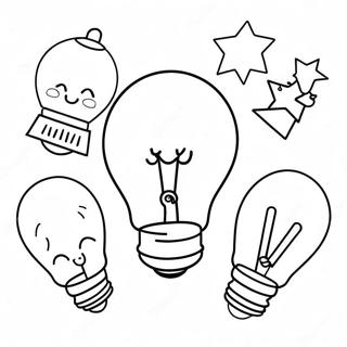 Colorful Christmas Light Bulb Coloring Page 80208-22197