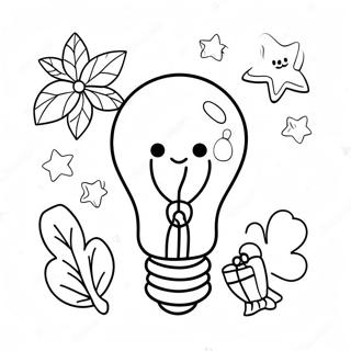 Cute Christmas Light Bulb Coloring Page 80211-22210