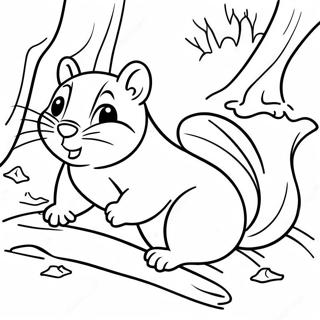 Adorable Hibernating Chipmunks Coloring Page 80262-22245