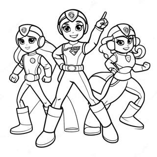 Rainbow Rangers Team Action Coloring Page 80286-22264