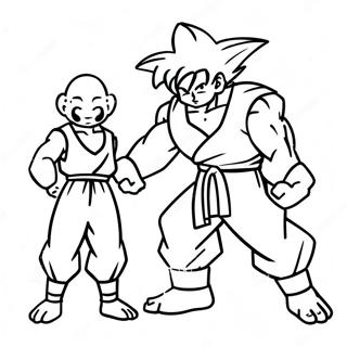 Goku Training With Master Roshi Coloring Page 8029-1659