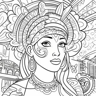 Colorful Chicano Mural Coloring Page 80339-22307