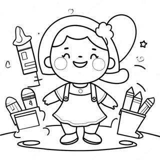 Happy First Day Of Preschool Coloring Page 80388-22337