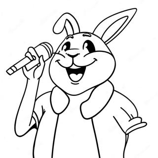 Bad Bunny Singing On Stage Coloring Page 80414-22357