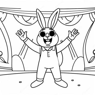 Bad Bunny Singing On Stage Coloring Page 80414-22358