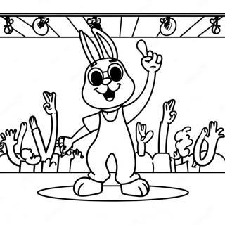 Bad Bunny Singing On Stage Coloring Page 80414-22360