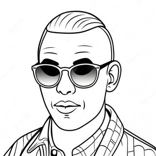 Bad Bunny With Sunglasses Coloring Page 80415-22364