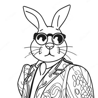 Bad Bunny In A Colorful Outfit Coloring Page 80416-22368