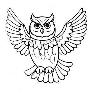 Owl With Open Wings Coloring Page 80440-22378