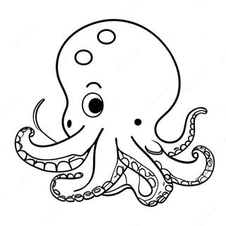 Orange Octopus Coloring Page 80441 22384