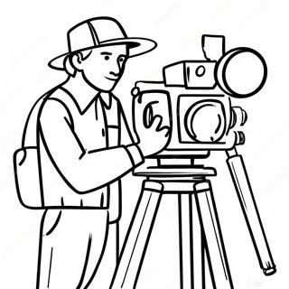 Cameraman Filming A Movie Scene Coloring Page 80492-22424