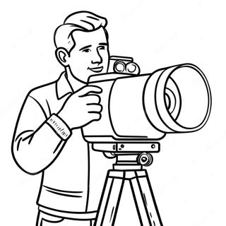 Cameraman With A Big Camera Coloring Page 80493-22425