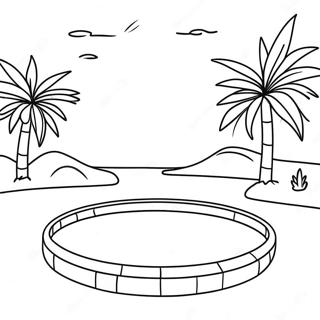 Sunny Pool Day Coloring Page 80516-22438