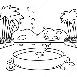 Refreshing Pool Water Coloring Page 80519 22449