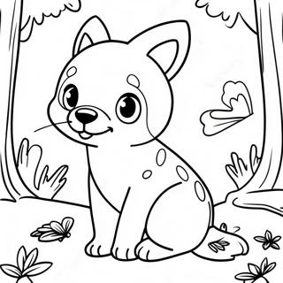 Woodland Animal Coloring Page 80565-22473