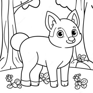 Woodland Animal Coloring Page 80565-22474