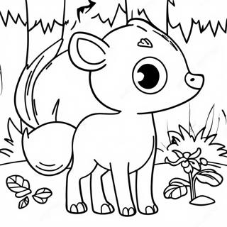 Woodland Animal Coloring Page 80565-22475