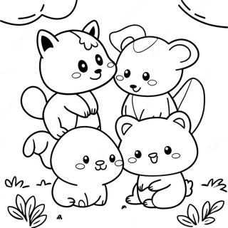 Cute Woodland Animal Friends Coloring Page 80566-22477