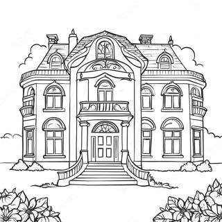 Mansion Coloring Page 80642-22533