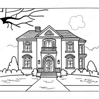 Mansion Coloring Page 80642-22534