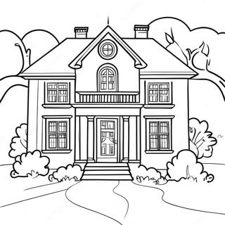 Mansion Coloring Page 80642-22535