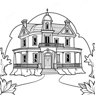 Haunted Mansion Coloring Page 80643-22537