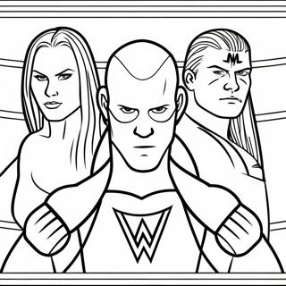 3 Marker Challenge Wwe Coloring Page 80667-22556