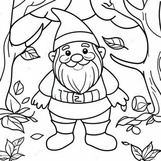 Fall Gnome Coloring Pages