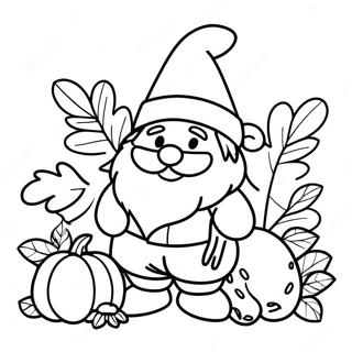 Fall Gnome Coloring Page 80693-22574