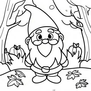 Fall Gnome Coloring Page 80693-22576