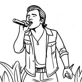 Morgan Wallen Singing On Stage Coloring Page 80746-22618