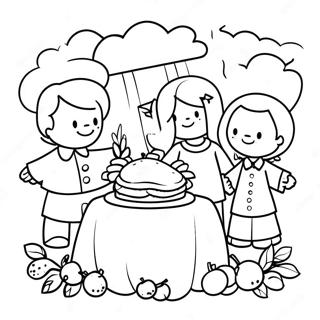 Religious Children S Church Thanksgiving Coloring Page 80821-22675