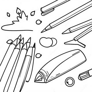 Creative Kindergarten Art Supplies Coloring Page 80851-22712