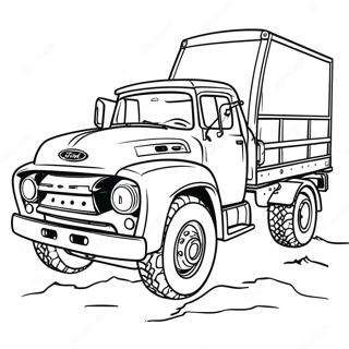 Ford Truck With Trailer Coloring Page 80903-22749