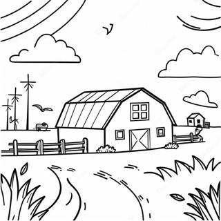 Farm Landscape Coloring Page 80925-22756