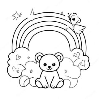 Cyan Rainbow Friends Coloring Page 81003-22813