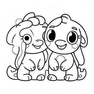 Cyan Rainbow Friends Coloring Page 81003-22814