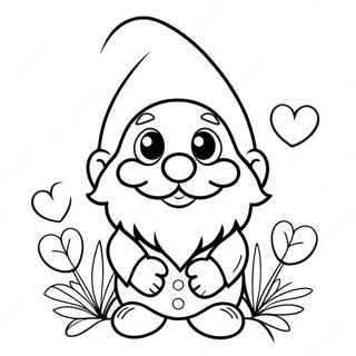 Valentine Gnome Coloring Page 81079-22876