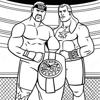 Wwe Championship Match Coloring Page 81132-22920
