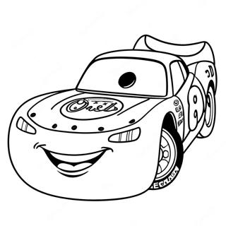 Lightning Mcqueen With A Big Smile Coloring Page 8115-2035