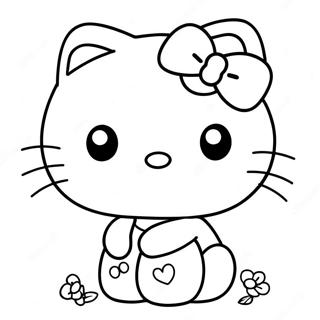 Hello Kitty Cute Coloring Page 81313-23057