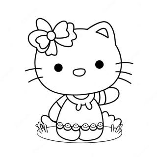 Hello Kitty Cute Coloring Page 81313-23058