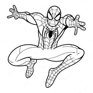 Spiderman Action Pose Coloring Page 81316 23072