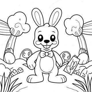 Spring Bonnie In A Garden Coloring Page 81341-23087