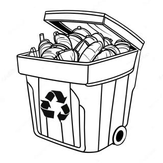 Eco Friendly Recycling Bin Coloring Page 81390-23119