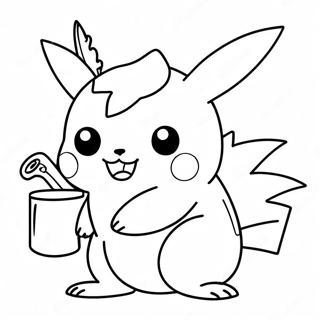 Halloween Pikachu Coloring Pages