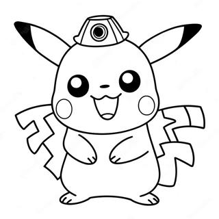 Spooky Halloween Pikachu In Costume Coloring Page 81416-23144